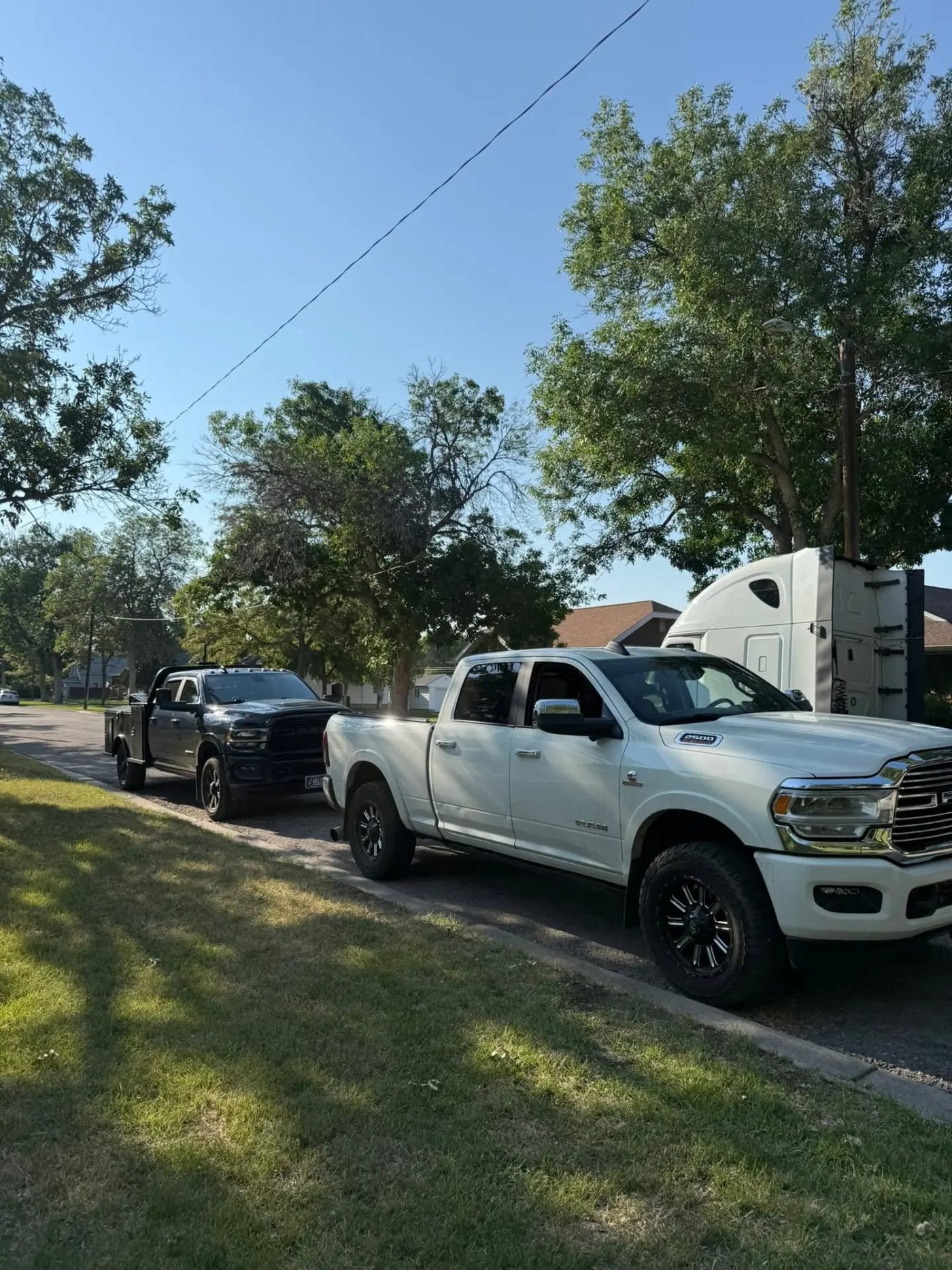 406 Mobile Mechanic work truck parked on a Great Falls street, ready for the next service call